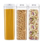 Plastic Plastic High Quality Kitchen 3 In 1 Airtight Plastic Food Rice Cereal Container Set
