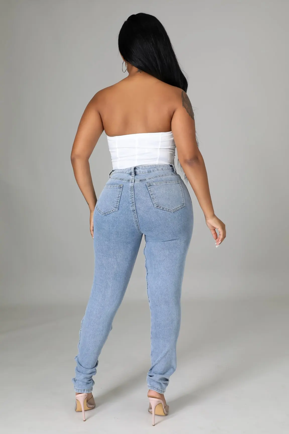 pantalones de mujer stretchy jeans trousers skinny pants plus size jeans pant women femme denim fashion bandage jeans 2022
