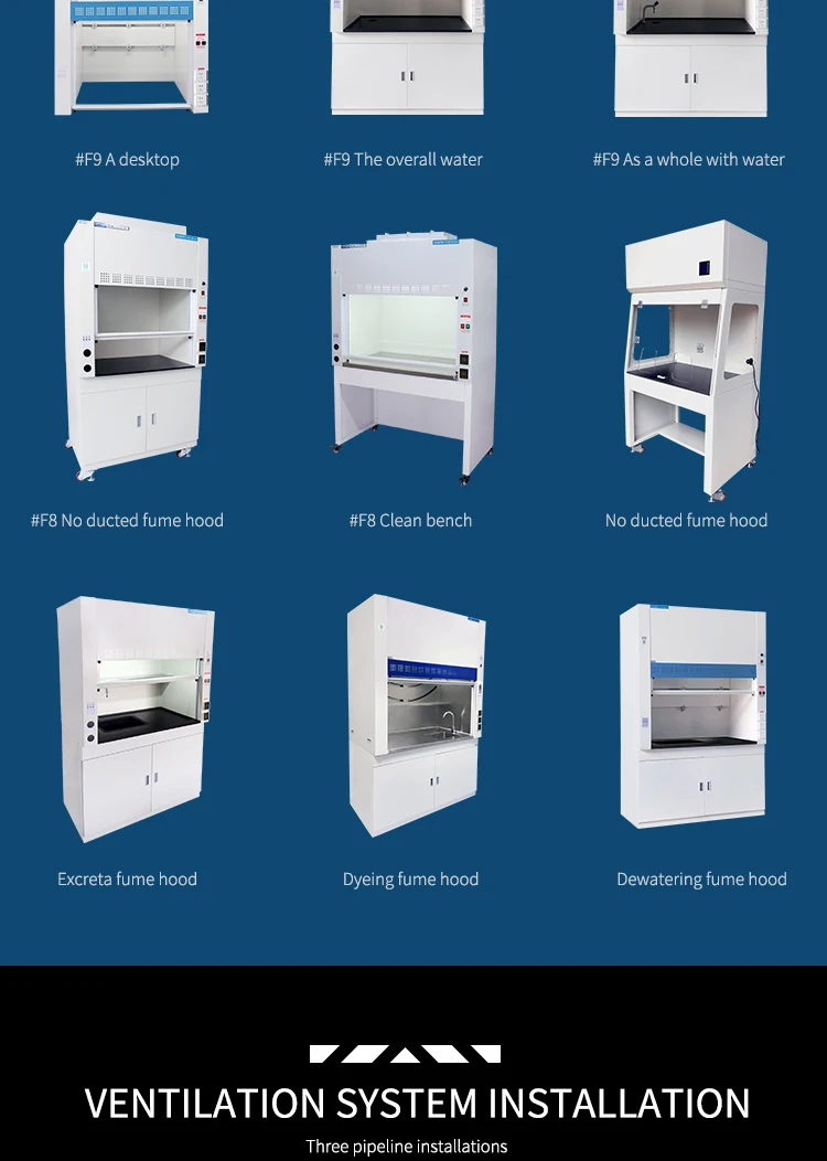 China Factory Direct Supply F9-DT-1800 Acid Alkali-Resistant Fume Hood Laboratory Equipment for School Labs