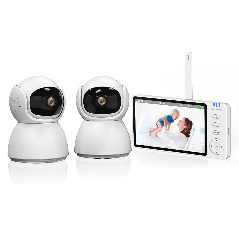 2024 New Design ABM570  5 inch screen Baby Camera 720P with Pan-Tilt Night Vision  Baby Care Products Smart Baby Monitor