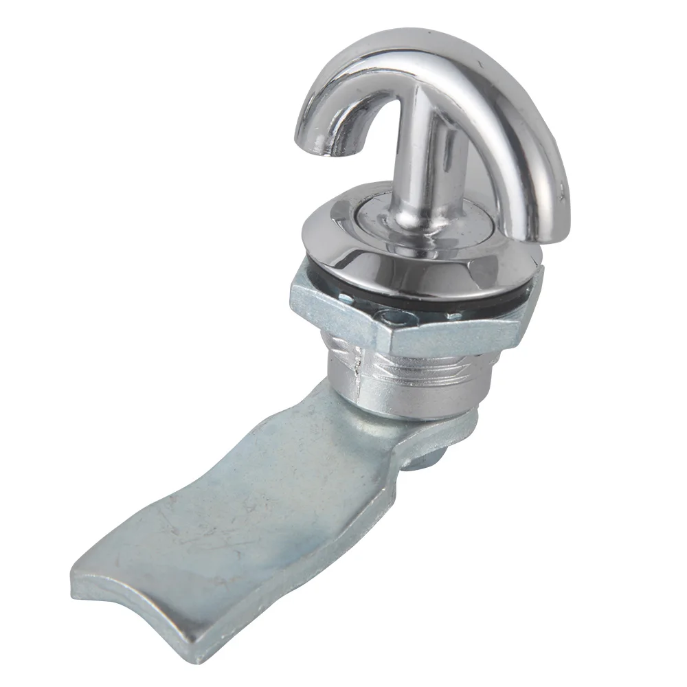 Rotary Cylindrical Locks for Cabinet Boxes Head Wing Knob Cam Lock Zinc Alloy Airfoil Handle Garbage Can Locks factory