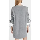 Clothing Korean Fashion Clothing Drawstring Plain Round Collar Long Casual Dress