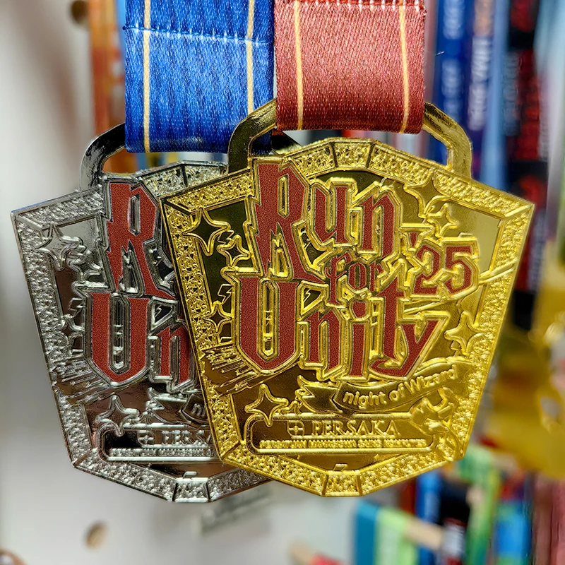 Customized Soft Enamel Gold Silver 5Km 10Km Marathon Running Medal Finisher Sports Metal Craft Medals details