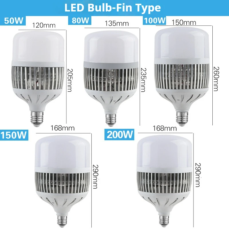 Factory discount Factory warehouse Big Watts Fin Series 50w-200w Energy Conservation E40 E27 Pc Aluminum Bay Lights Led Lighting