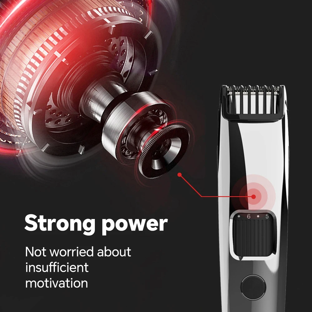 USB Rechargeable Adjustable Comb Digital Display Electric Hair Clipper factory