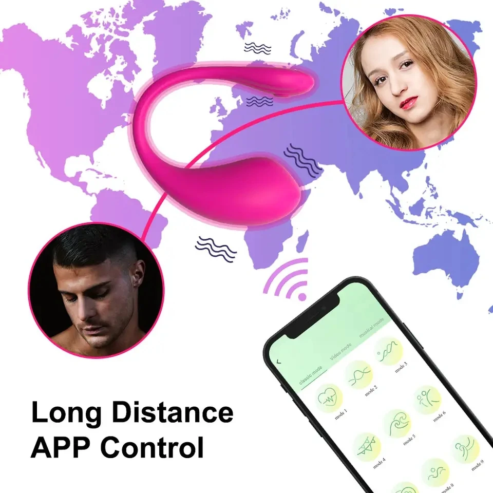 Bluetooths Wireless Long Distance App Remote Control Vibrator Sex Toy