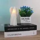 White Candle White Led Candle Wholesale White Real Wax Angel Led Candle With Battery Operated