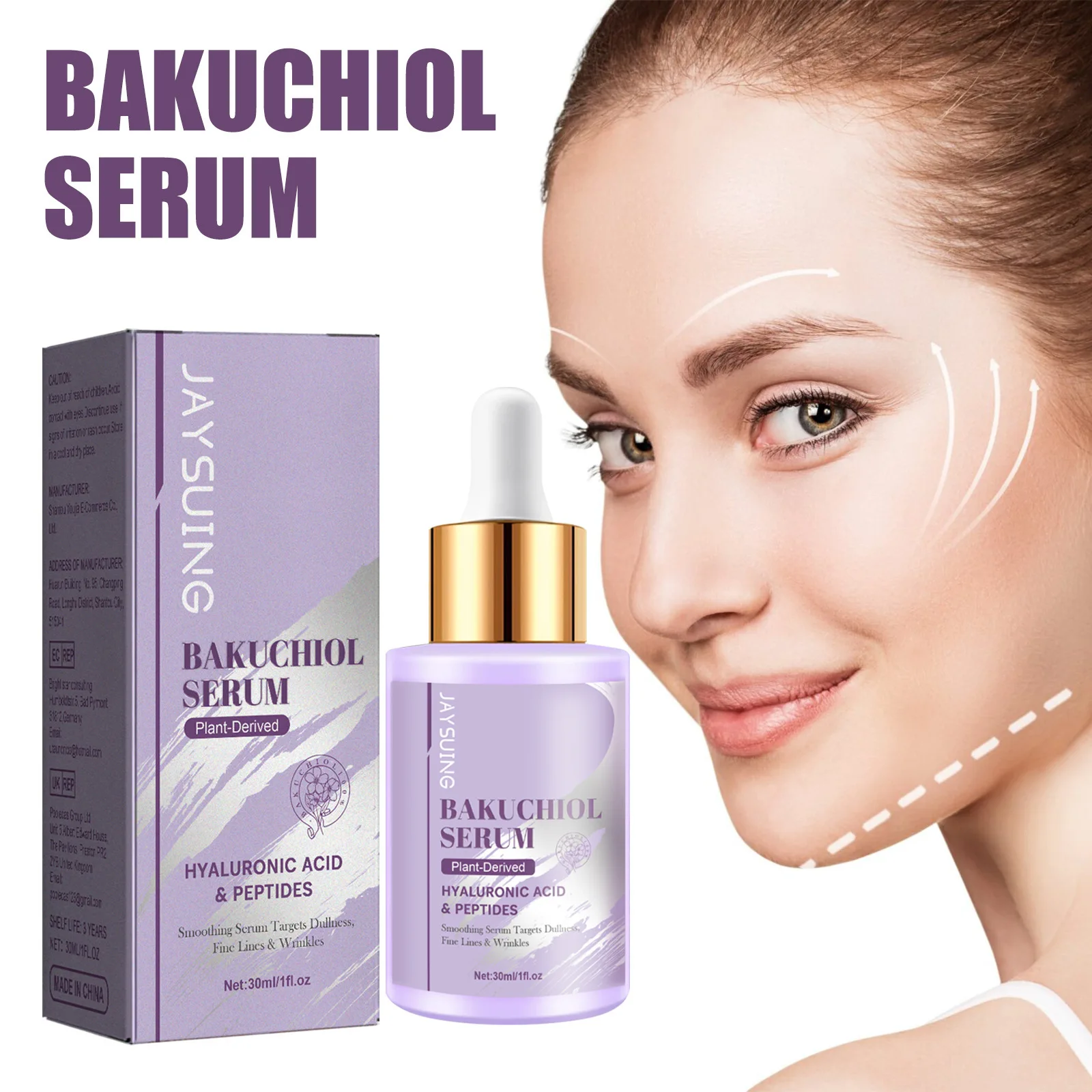 Popular Jaysuing Bakuchiol Serum With Hyaluronic Acid Peptide