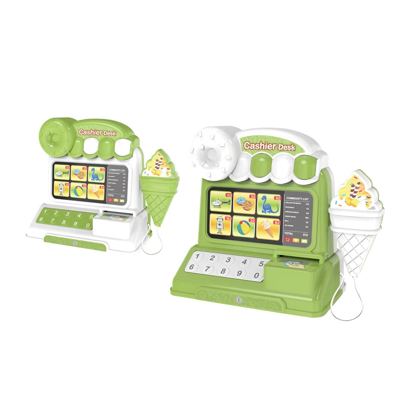 Ice cream shop wholesale electronic toy cash register with light music
