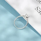 Silver Ring Silver 925 Sterling Silver DE Color 0.5CT Moissanite Ring