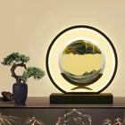 Art Modern Home Decoration LED Quicksand Table Lamp Hourglass Decoration Gift Art Decoration