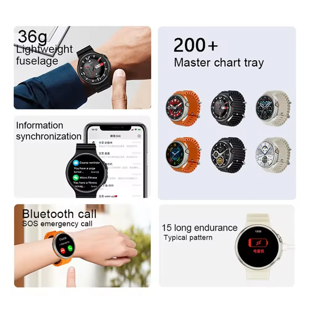 Best Seller V3 ULTRA MAX HD Screen 15 Long Endurance Smart Watch NFC B Pressure SOS Emergency Call Sleep Tracker