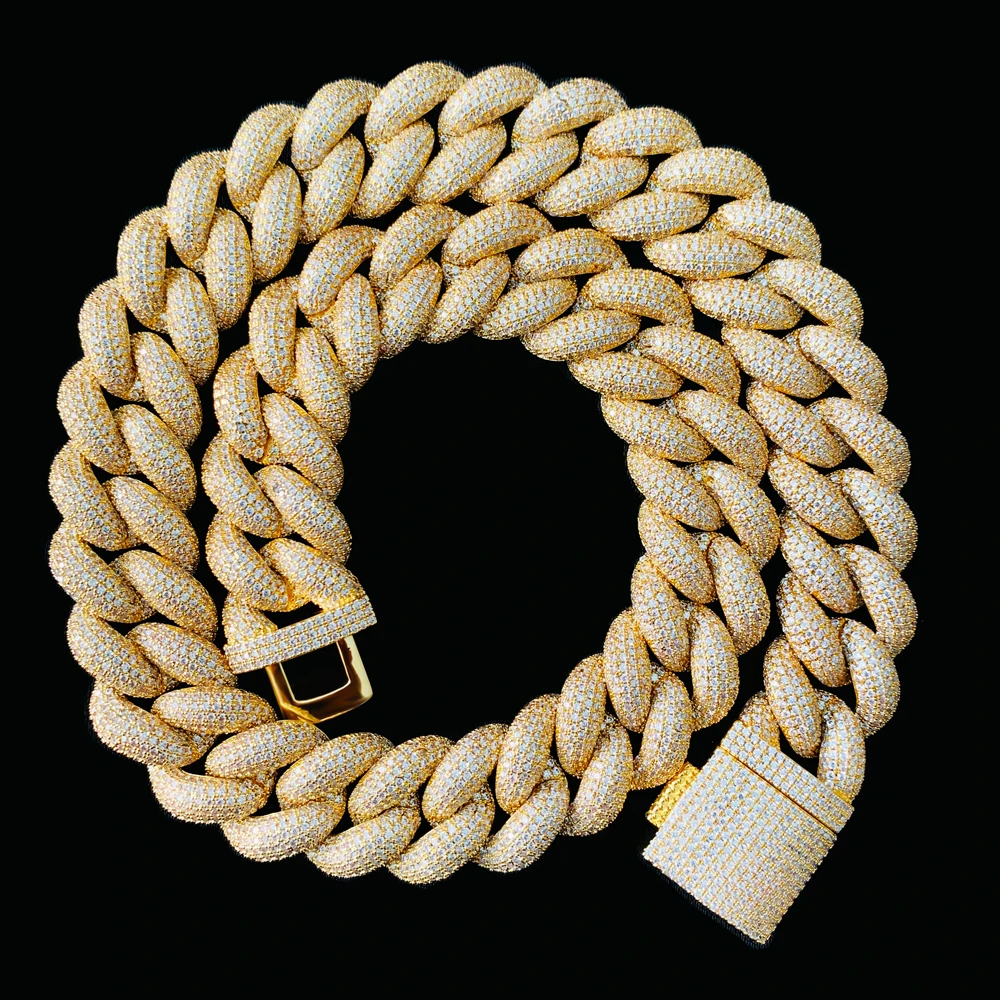 Vvs Moissanite Diamond Cuban Link Chain 
