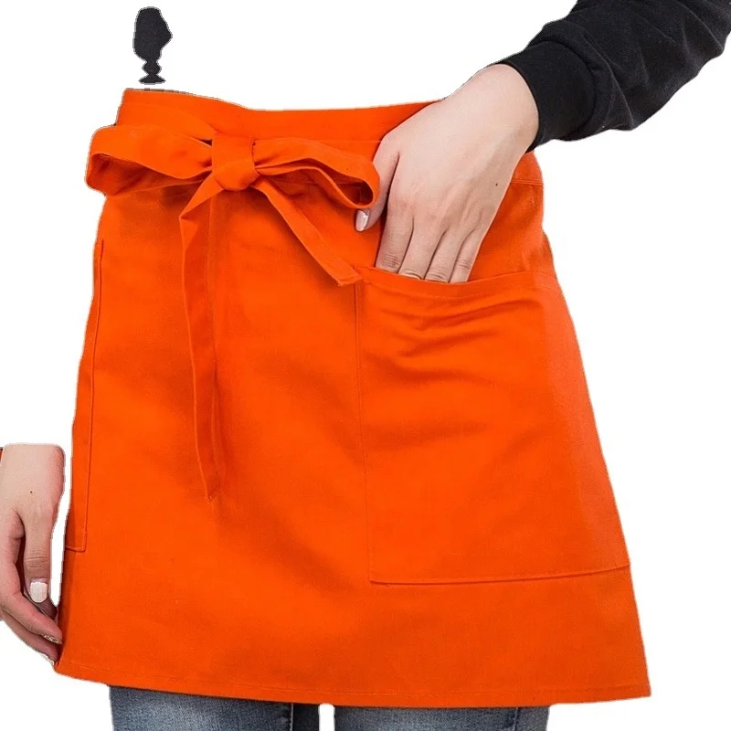 Hot Sale Hotel Coffee Shop Waiter Waist Apron Housework Essential Antifouling Comfortable Half Apron