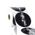 Black Label Fast Delivery Black Logo Design Printing Glossy Custom Label Sticker