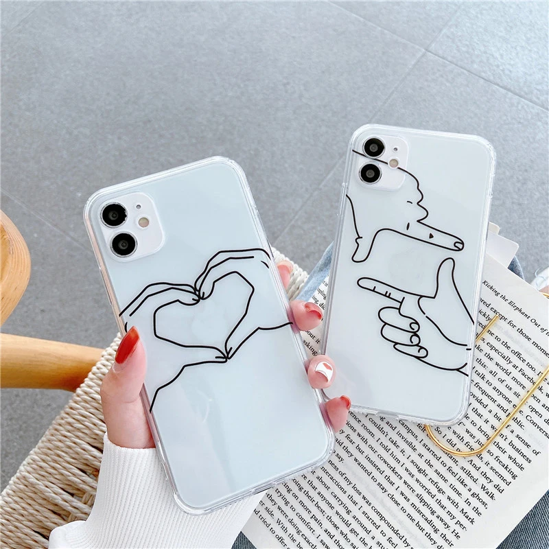 Aesthetic Funny Line Finger Mobile Cover Girl Phone Case Art Clear Silicone  Phone Case For Iphone - Buy Silicone Phone Case For Apple Mobile  Phone,Fashion Phone Case For Iphone 12 Pro Case,Transparent