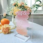 Transparent Office Building Organization Hotel Wedding Clear Dry Erase Acrylic Memo Tablet Base For Dining Room
