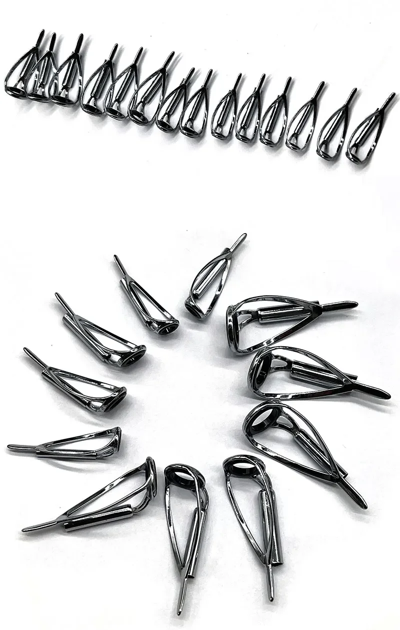 Tn07 5pcs Fishing Rod Tip Guides Rod Eye Building Smooth Iron Fishing