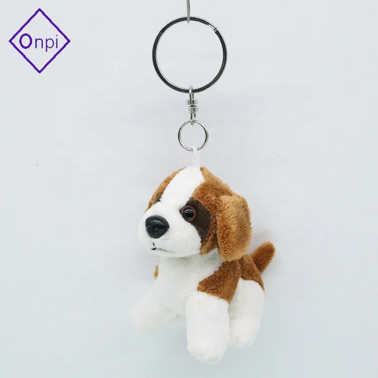 stuffed dog keychain