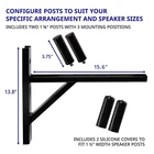 Pa Speaker JH-Mech Set Of 2 Pair Heavy Duty Metal Supports 90 Lbs For Professional Audio PA Speaker Holder
