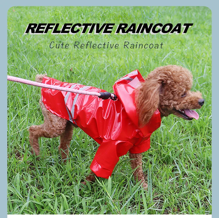 Adjustable Waterproof Reflective Coat Jacket Pet Dog Raincoat