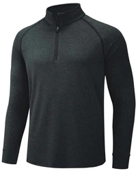 50+ Sun Protection 1/4 Zip Pullovers Mens Long Sleeve Shirts Breathable Running T-shirt Athlete Sportswear Gym Tops High Quality