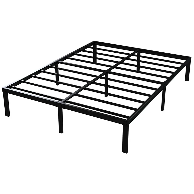 Wholesale Durable Bed Frames Queen Size Bed Base Full Size Double Twin Bedframe with LED Light Strip, Outlets and USB Ports