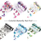 Nail Sticker Decals Stickers For Nail Art Butter Fly Laser Holographic Butterfly Nail Decal