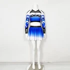 New Design Skirt Girls Sublimation Custom New Design Blue Skirt Cheerleading Uniforms For Girls