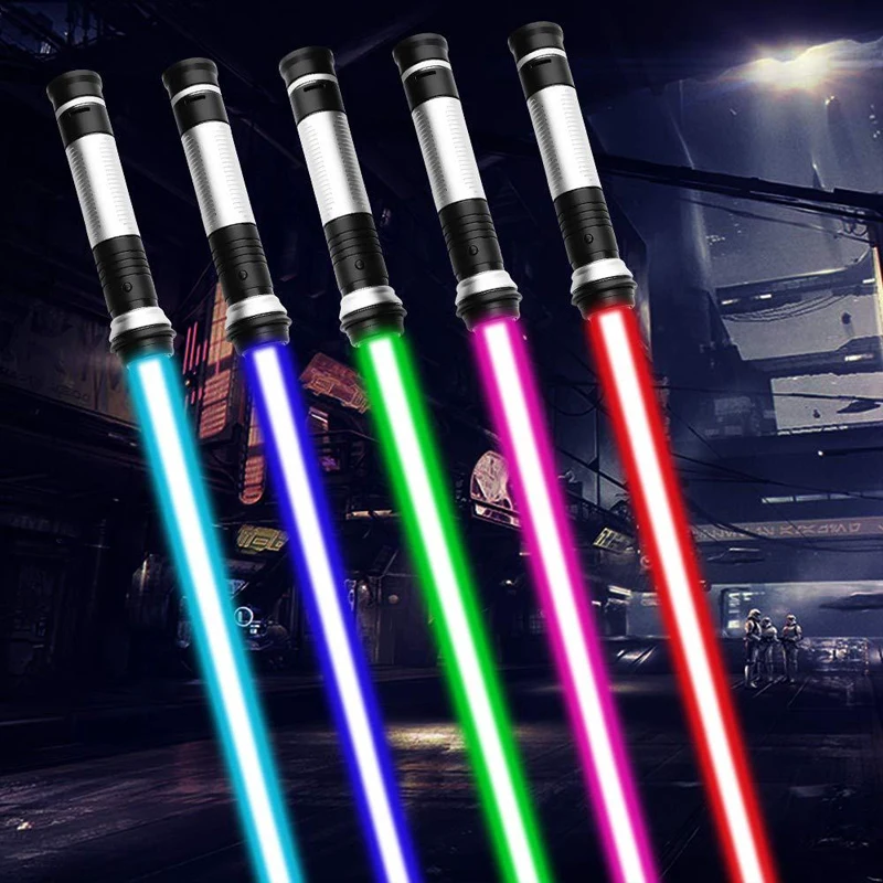 7 Colorful Cheap Lightsabers Flashing Light Laser Saber Sword Cosplay Colorful Light Saber Toy for Kids Glowing Sword Lightsaber