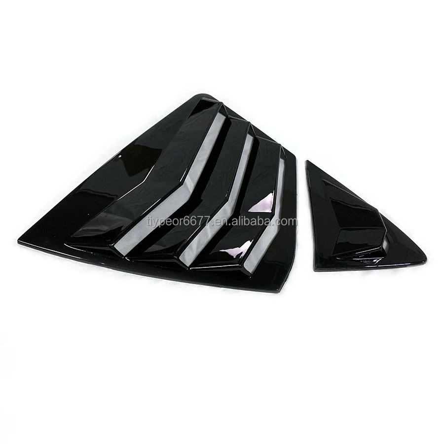 product 4pcs glossy black rear window louver cover set for toyota camry 2024 new design rearview window shutter sun shade cover trim-6