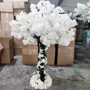 EG-VH002 Wedding event decoration table centerpiece 4ft 5 feet tabletop artificial white pink cherry blossom tree