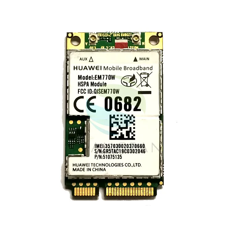 For Huawei EM770W Wwan Wireless 3g Gps 14.4mbps Wcdma Hsdpa Hsupa Mini Pci-e Network Wifi Card 3g/2g Modem Internal Laptop