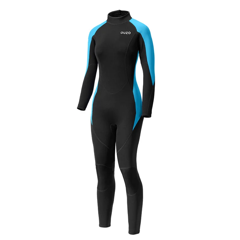1.5mm Women Long Sleeve Jellyfish Swimming Suit Surfing Snorkeling Stocking Set Sailing One Piece Wetsuit