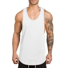 Tank Top Vest Logo Free Tank Top Sports Vest Fit Running Fitness Sleeveless Shirt Men's Vest