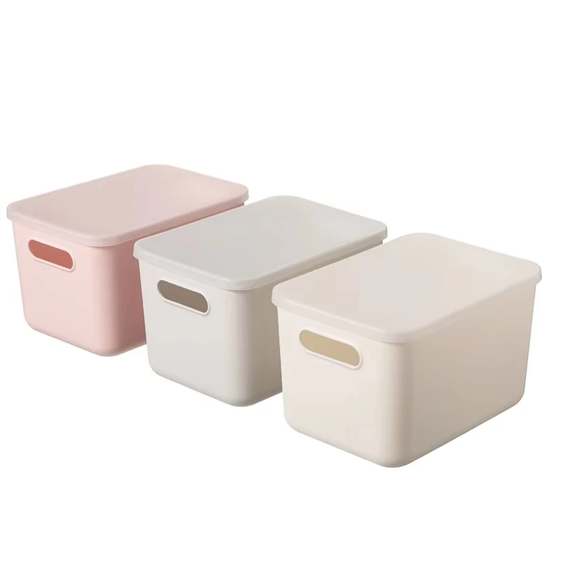 New Product Color Home Kitchen Bathroom Living Room Wardrobe Clothes Cosmetics Toys Sundries Plastic Storage Box Bins With Lid