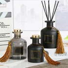 Glass Bottle Glassglassglass Diffuser Glass Bottle Custom Logo Round Fragrance Reed Luxury Glass Diffuser Bottle 100ml
