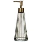 Shaped Liquid Hot Sale 500ml Cone Shaped Glass Liquid Soap Dispenser Bottle Jar With Pump For Home Using