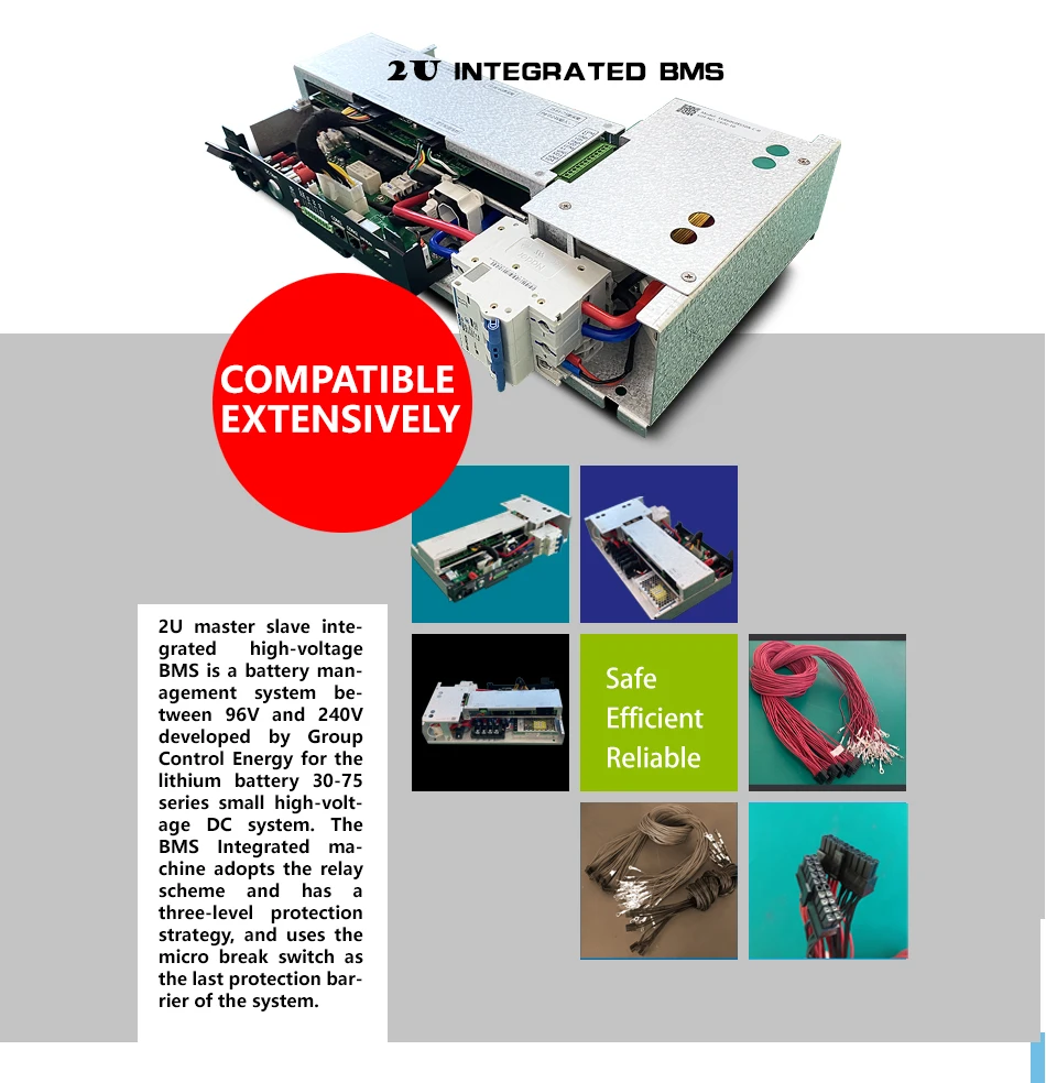 166.4V 52S 100A Battery Management System with Master-Slave Integrated Design for LiFePO4 Battery Packs and 3-Year Warranty