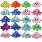 Toy Plush Wholesale 20CM Mixed Colors Double Side PP Cotton Toy Flip Octopus Reversible Toy
