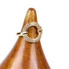 Stones Ring Fashion Metal Inlaid Stones Geometric Simple Open Ring Index Finger Ring Men
