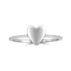 Cz Rings Handmade Luxury Wholesale Heart Shape CZ 925 Sterling Silver Rings Jewelry For Women