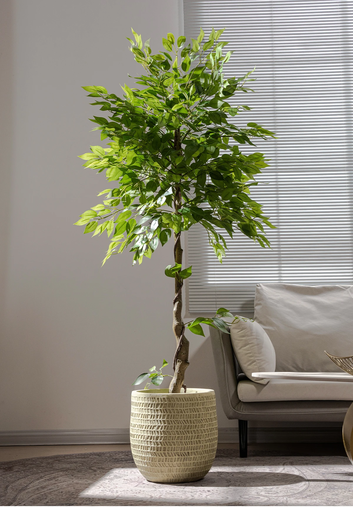 Home Outdoor Artificial Bonsai Plastic Ficus Religiosa Tree Green Indoor Christmas Space Decor High-quality Simulation Greenery supplier