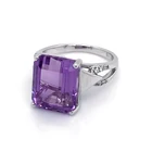 Rings Amethyst Ring Purple Ring Fashion Gemstone Rings Women Purple Vintage 925 Sterling Silver Jewelry Amethyst Ring