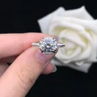 Gold Ring Gold Luxy Love Design Fashion 18K White Gold 0.5ct Moissanite Ring Engagement