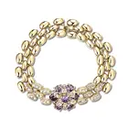 Crystal Rhinestones VANFI Zinc Alloy Purple Crystal Gold Plating Color Rhinestones Bracelet