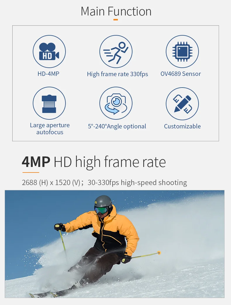 DGZX 1/3 Inch CMOS Sensor 4MP 1520P 2K 1080P 720P 30/120/180fps OV4689 Auto Focus Mini MIPi Camera Module插图3 DGZX 1/3 Inch CMOS Sensor 4MP 1520P 2K 1080P 720P 30/120/180fps OV4689 Auto Focus Mini MIPi Camera Module插图3