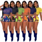 Summer Set Summer Ladies Crop Top Sexy 2 Piece Suit Women Clothing Wears Short 2 Piece Set