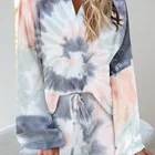 Sleepwear 2 Piece Sleepwear New Pajamas Women Sleepwear 2 Piece Tie Dye Pajamas
