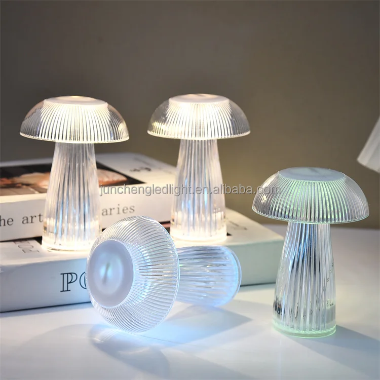 mushtoom jellyfish shape led table lamp 3d